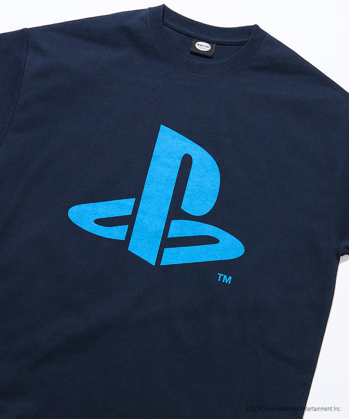 Big Silhouette Logo Back Print Crew Neck T-Shirt / PlayStation LOGO 【Limited Edition】