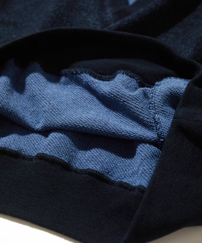 Merino Wool＋Cotton Loop Back V-neck Sweatshirt