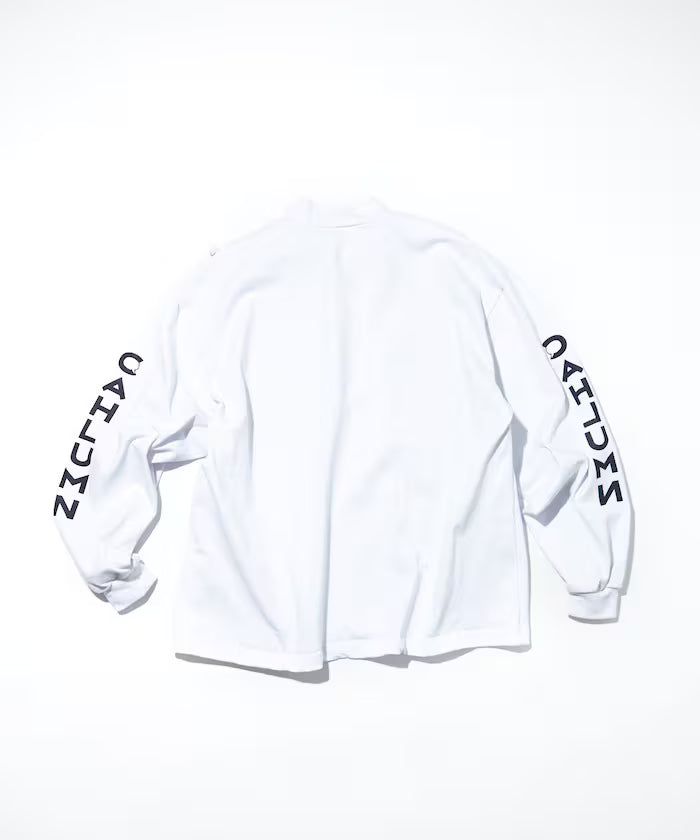 Heavy weight Jersey Mock Neck L/S Print Tee