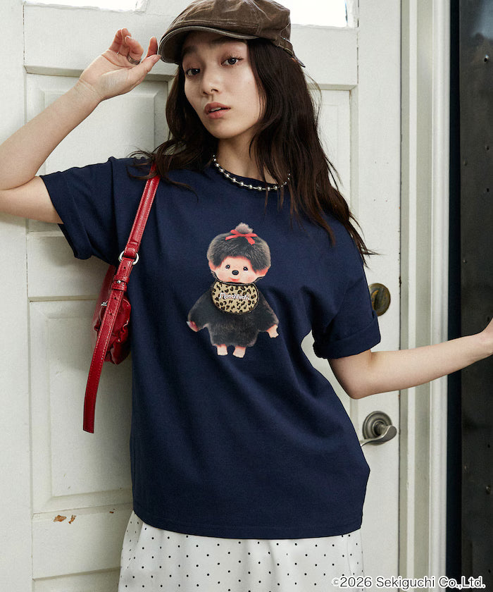 Monchhichi Mixed Material Docking T-Shirt Limited Edition