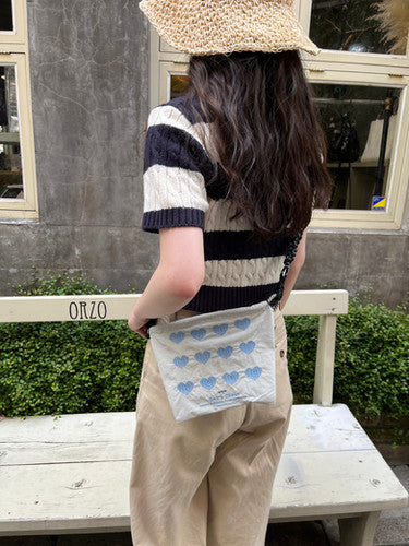 KOBE limited HEART (Kobe Limited Heart) Pouch #84 P/GRAY-301448