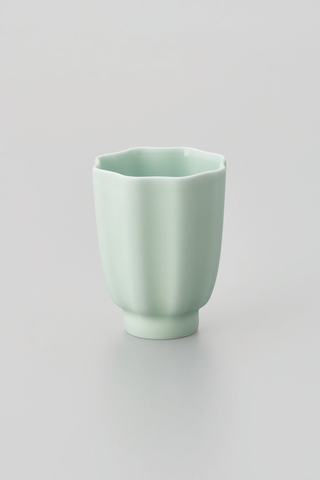PORCELAIN POTTERY TEA CUP - CLEARLY AQUA