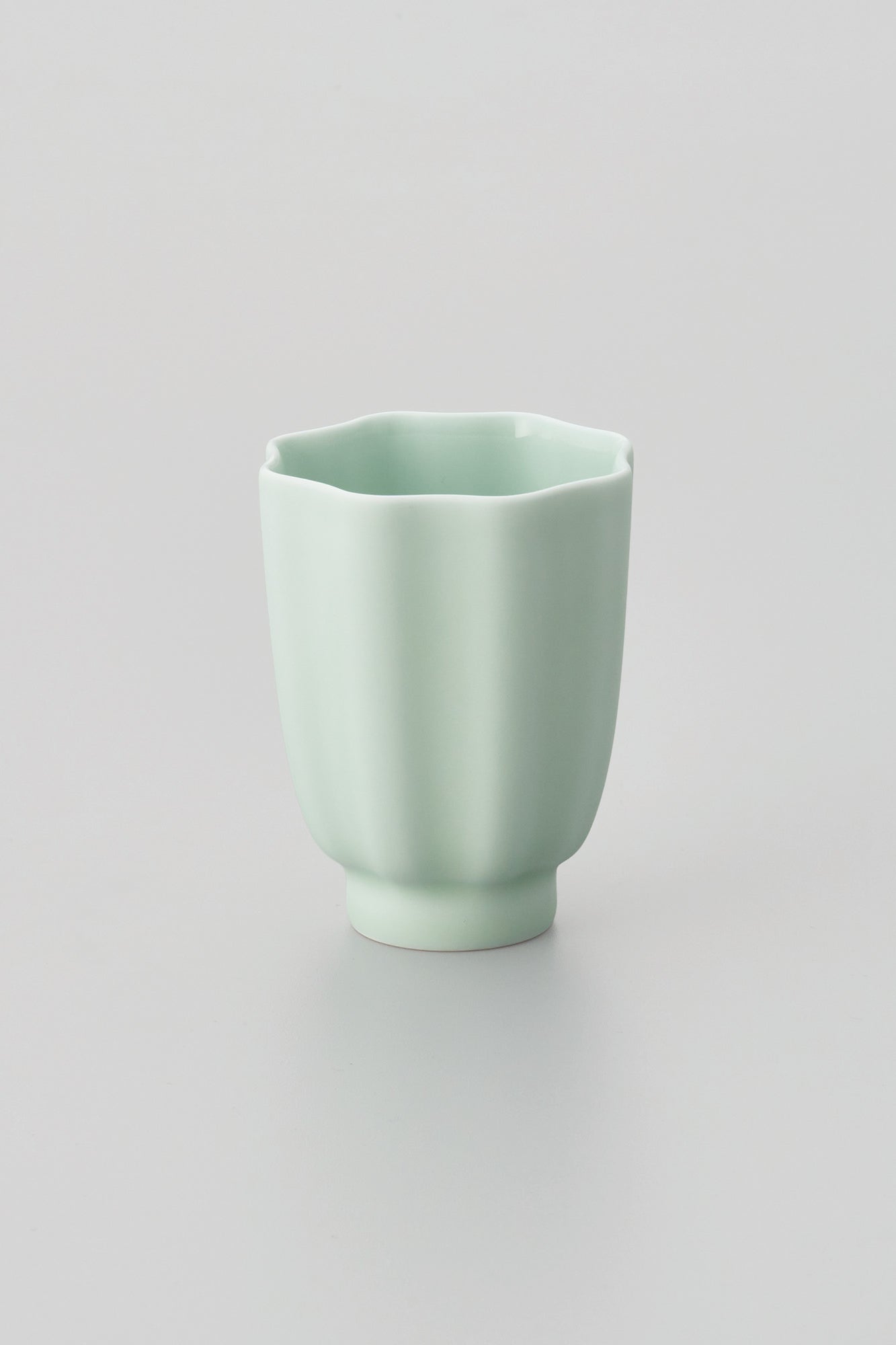 PORCELAIN POTTERY TEA CUP - CLEARLY AQUA