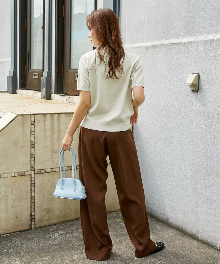 Lace Docking Short Sleeve Knit Top Limited Edition