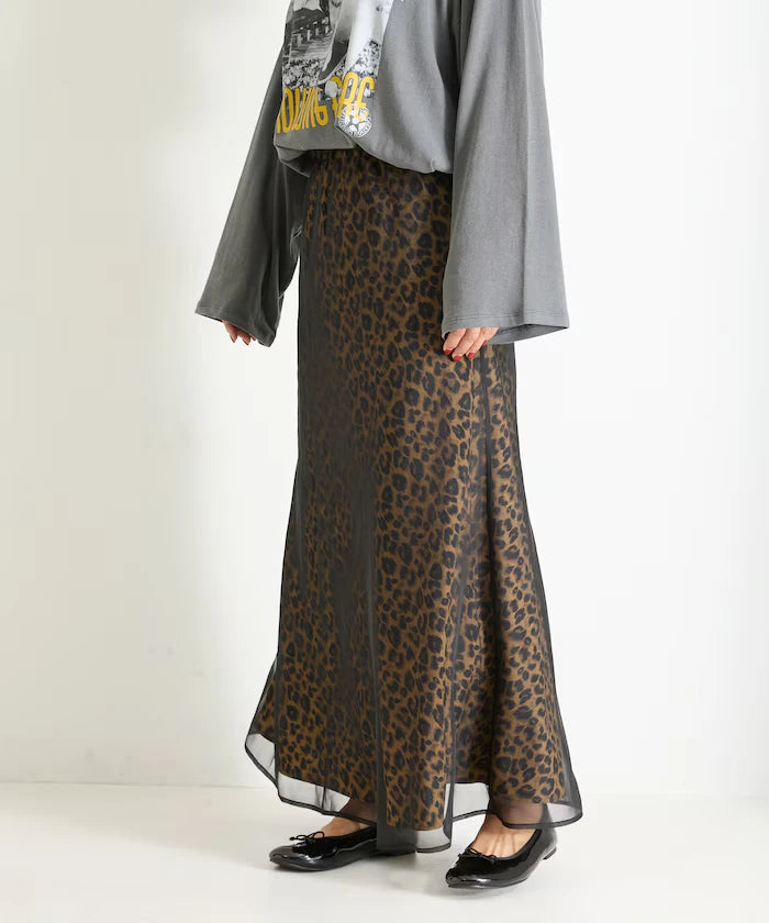 Organza Satin Flare Skirt
