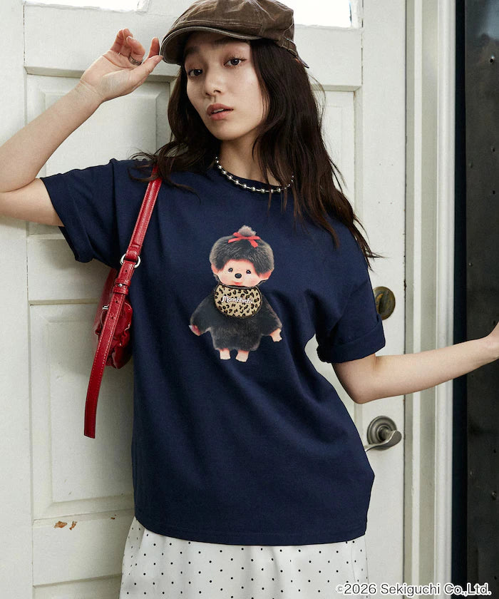 Monchhichi Mixed Material Docking T-Shirt Limited Edition
