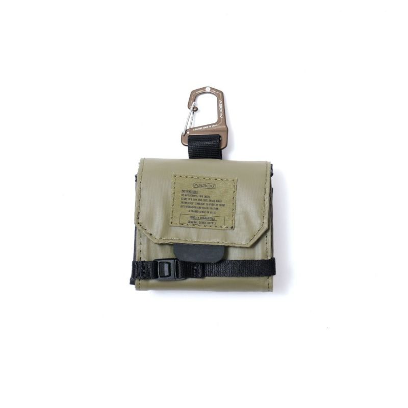 NYLON POLYCARBONATE PACKABLE DRINK HOLDER KHAKI