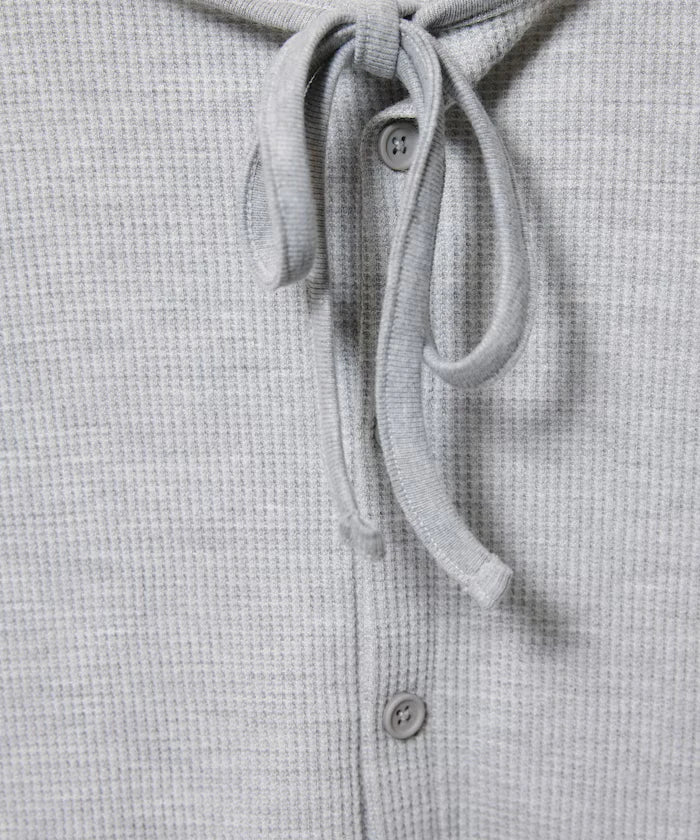 Mini Waffle Ribbon Cardigan