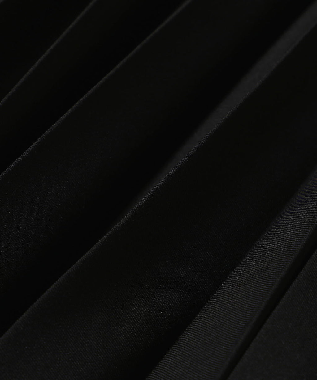 PE melange twill pleats skirt (W)