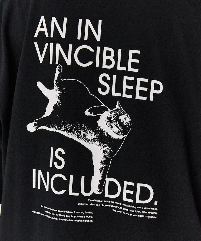 VINCIBLE SLEEP Cat Print T-Shirt Limited Edition