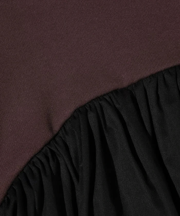 Organic Cotton Docking Frill Sweat / Relaxed Fit / Backed Sweat