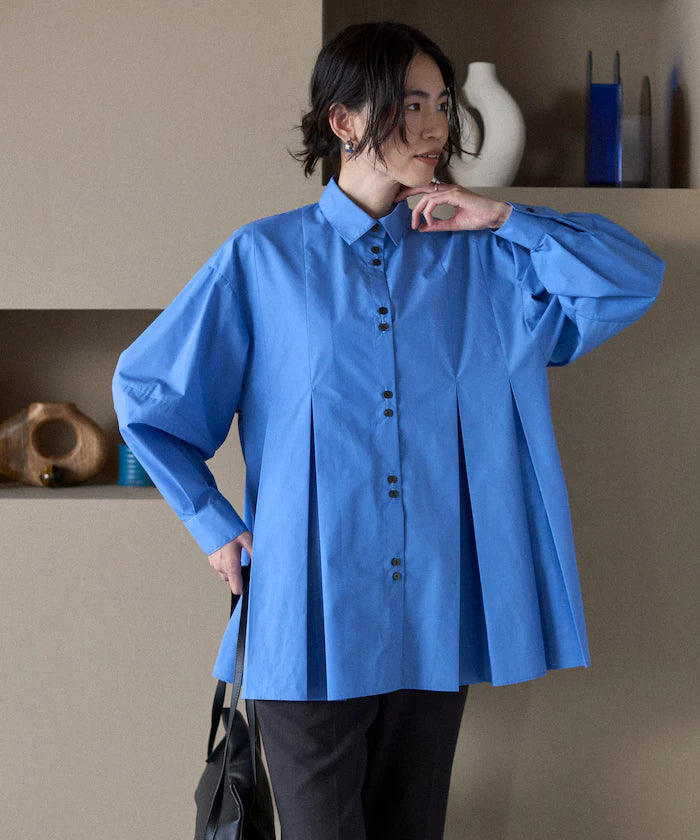 Box Stacked Balloon Sleeve Long Sleeve Shirt