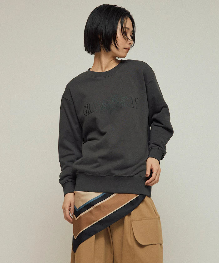Organic Cotton Animal Logo Print Sweat / CAT / Relaxed Fit / French Terry Sweat