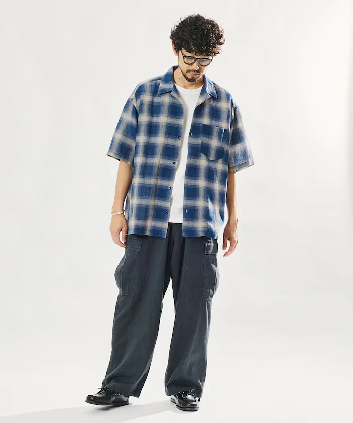 LINEN COTTON EASY CARGO PANTS 【Compatible with Set-Up】