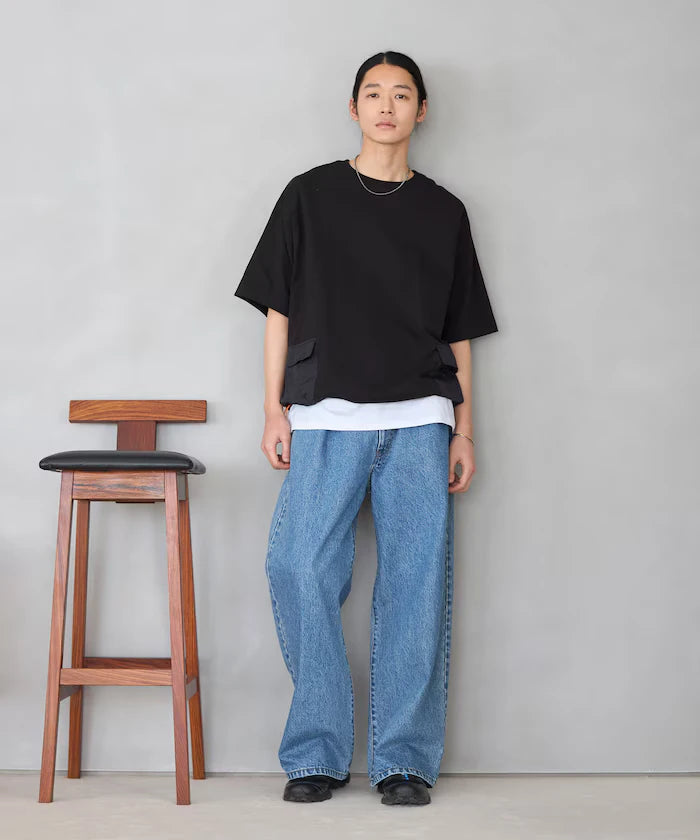 6 Ounce Side Pocket Spindle Short Sleeve T-Shirt / Big Silhouette
