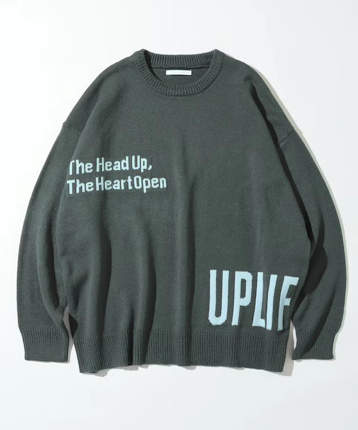 Sweat-like Lettered Knit / Jacquard Knit