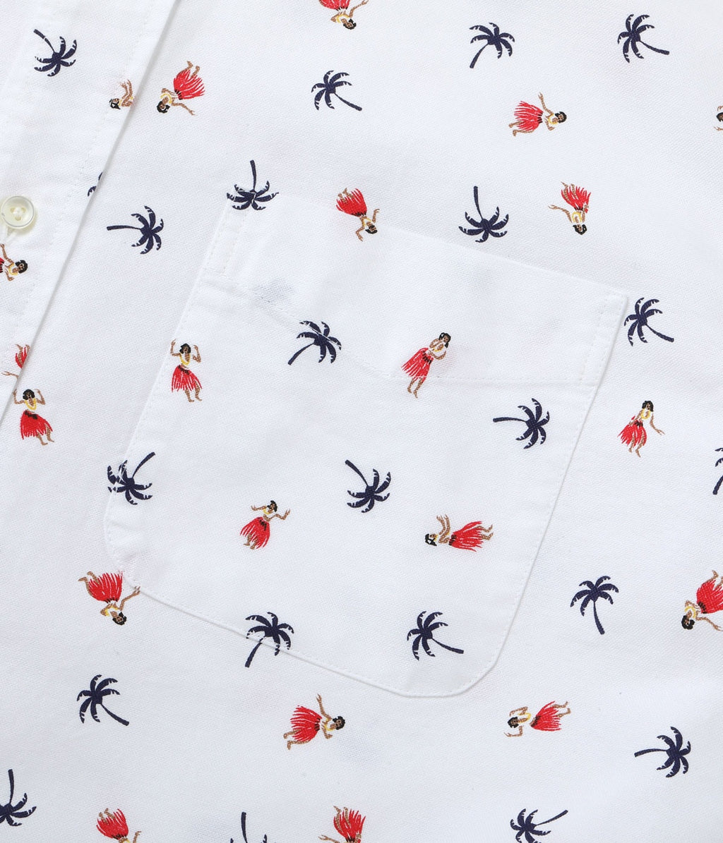 Cotton Oxford B.D. Shirt 'Hula Dancer'
