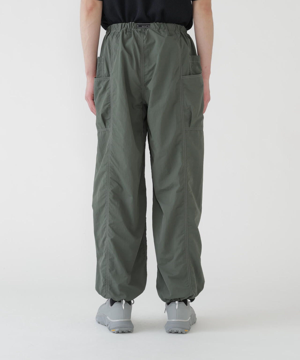 crinkled nylon pants