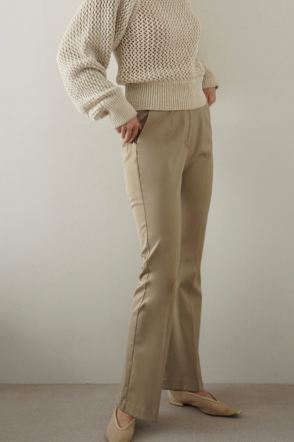 CENTER PRESS BOOTCUT PANTS
