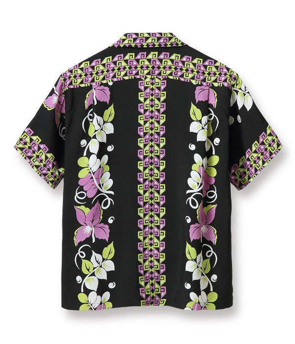 RAYON HAWAIIAN SHIRT “POLYNESIAN BORDER”