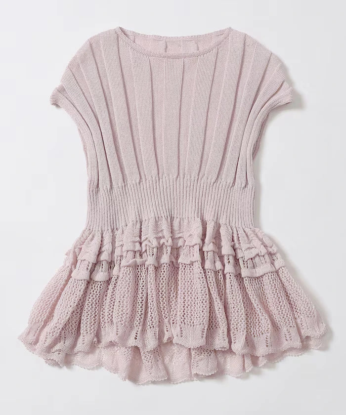 Japan Made Whole Garment Peplum Top