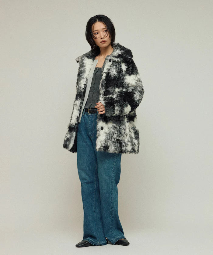 Fake Fur Mid-Length Coat / Fur Coat