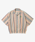 banshu ori ribbed shirts multi stripe short sleeve