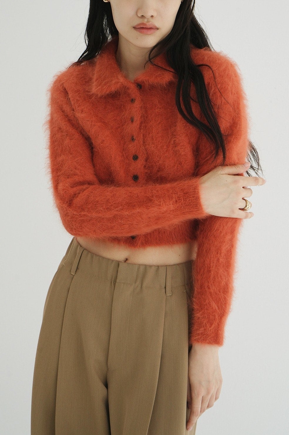 ANGORA SHORT KNIT CARDIGAN