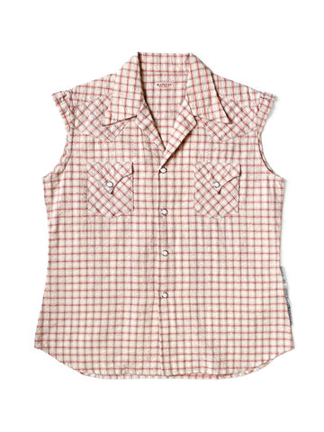 Cotton Linen Soccer Check Love-ly Western Shirt