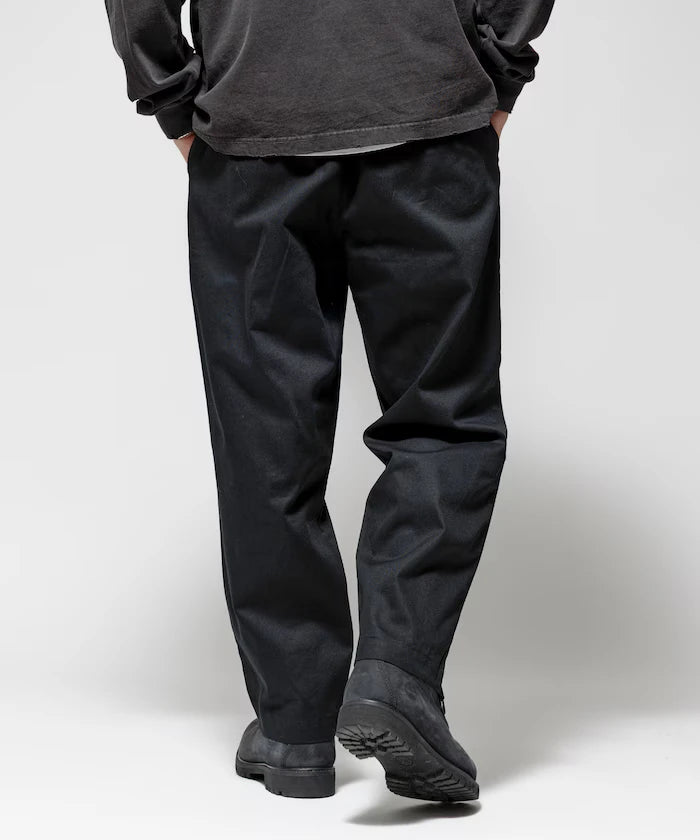 Wide Silhouette Drawstring Chino Pants / Tapered Silhouette Easy Chino Pants