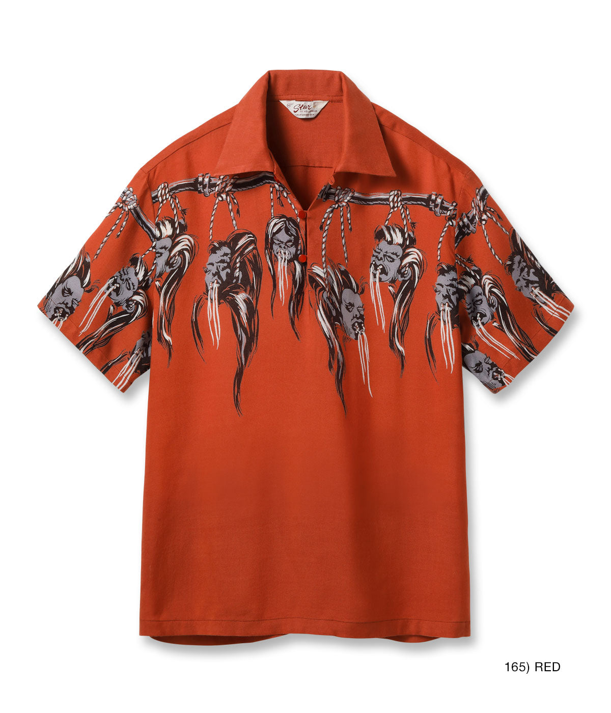Hopsack Rayon Pullover Shirt "Shrunken Head"