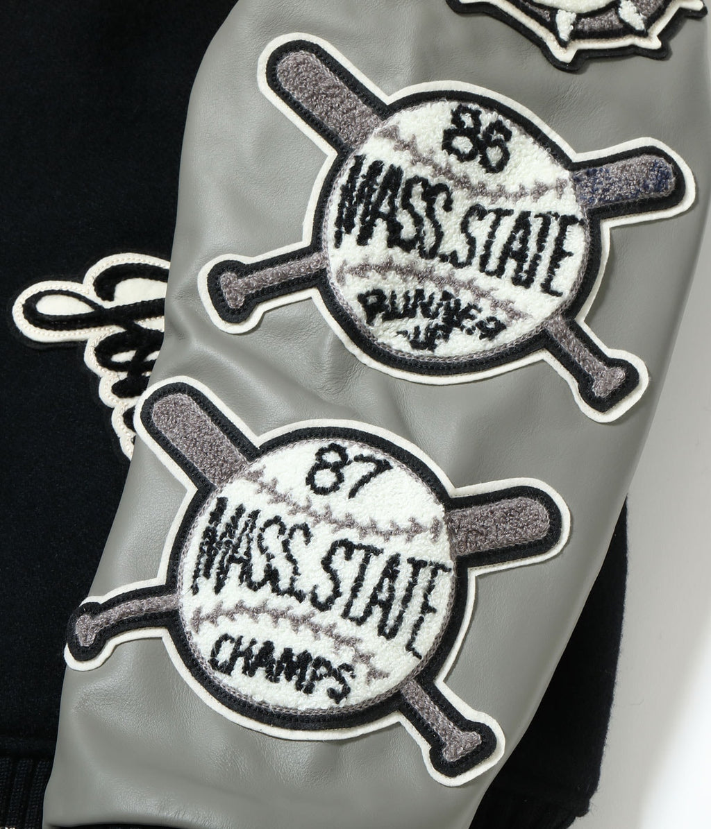 30oz. WOOL MELTON AWARD JACKET “BULLDOGS” (BLACK)