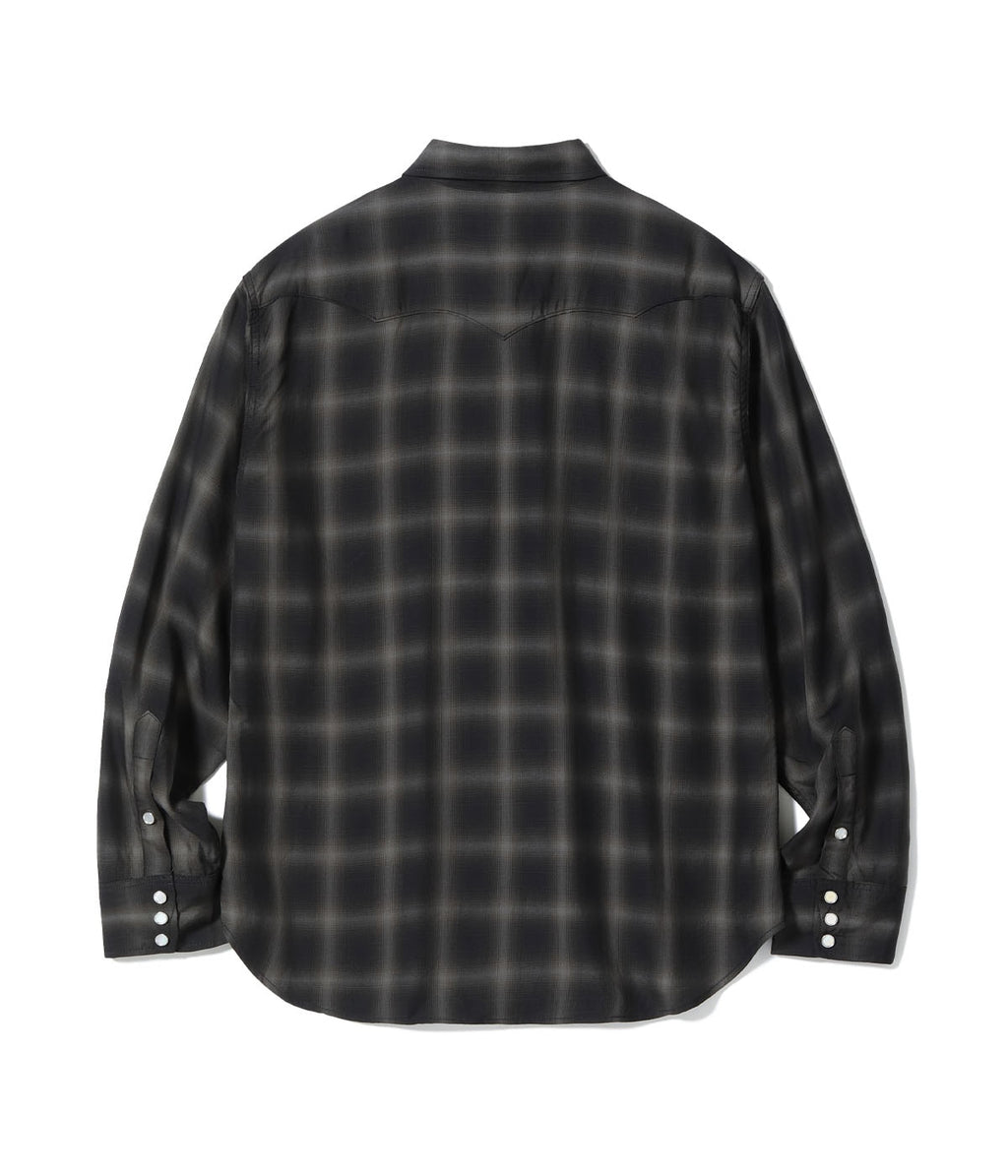 Ombre Check Western Shirt