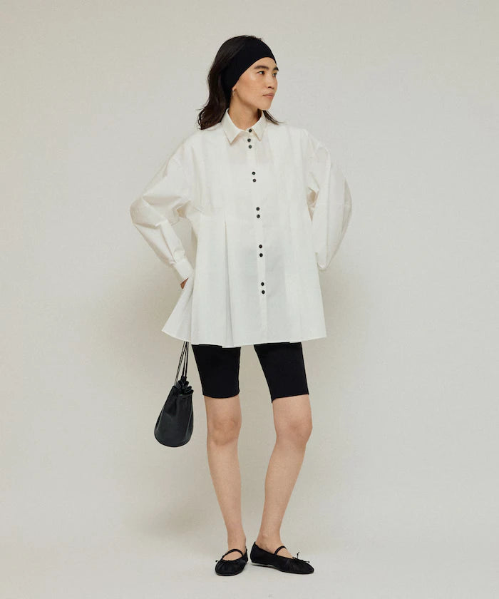 Box Stack Balloon Sleeve Long Sleeve Shirt
