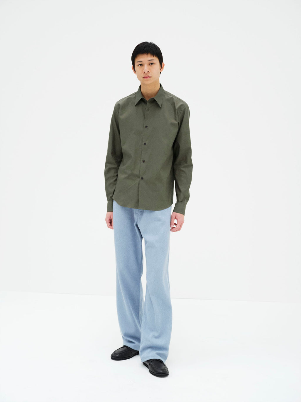 WASHED FINX TWILL SLIM SHIRT