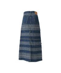 Scratch Long Denim Skirt