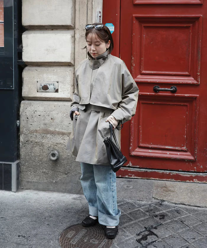 T/C Chambray Short Trench Coat