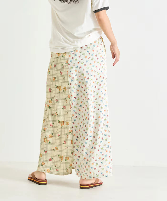 Floral Satin Skirt