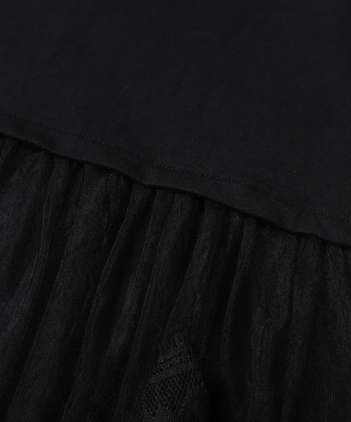 Organic Cotton Tulle Lace Docking Top