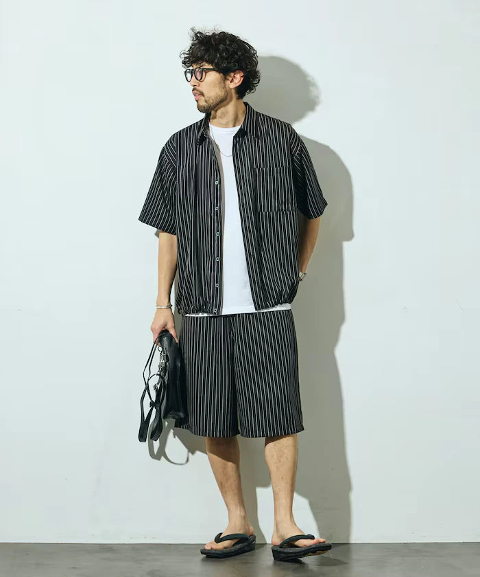 Spindle Stripe Short Sleeve Shirt / Compatible with Setup