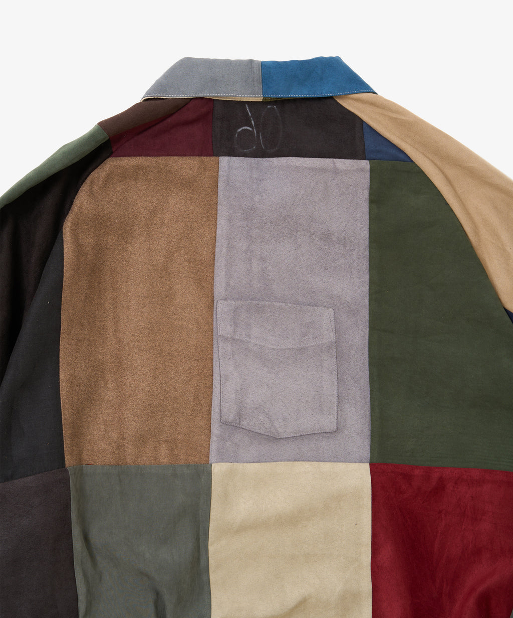 zip blouson faux suede six