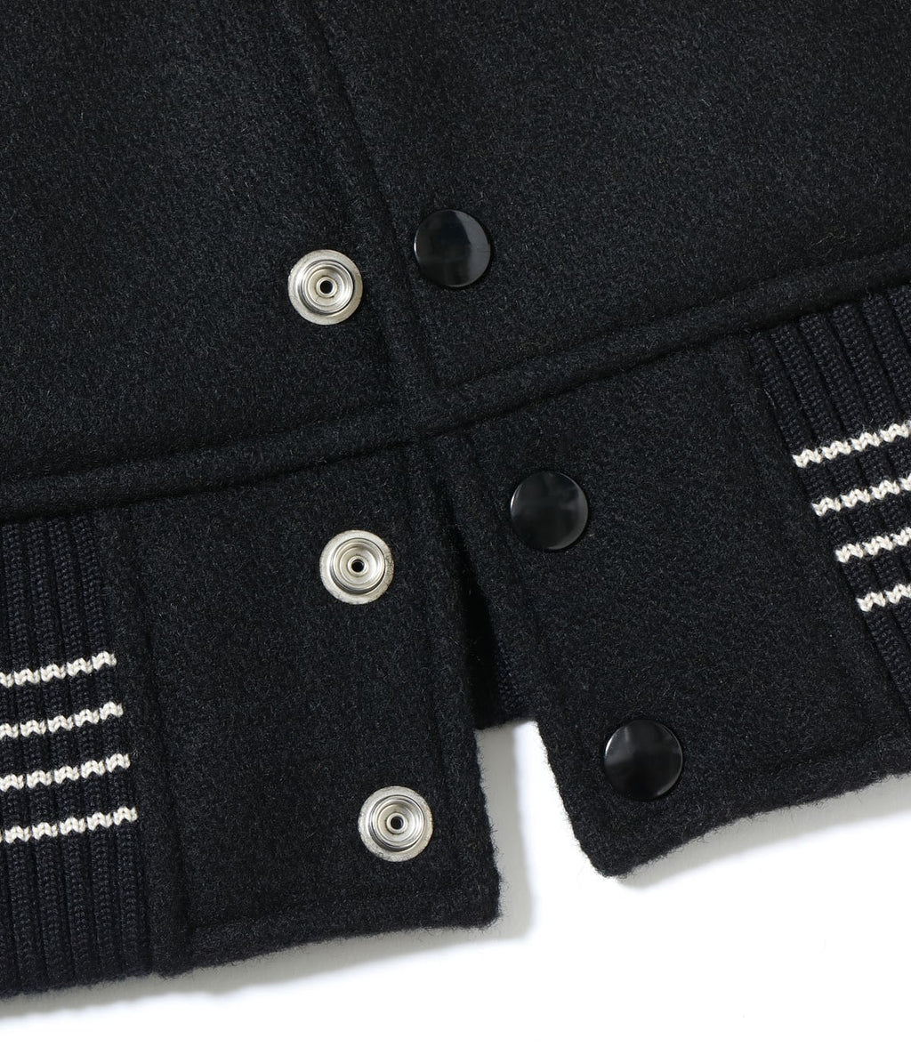 30oz. WOOL MELTON AWARD JACKET “ROARING TIGER” (BLACK)