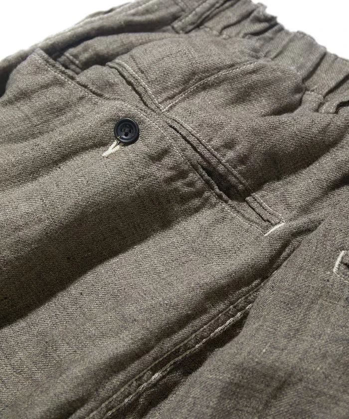 French Linen Tweed 1 Tuck Trousers