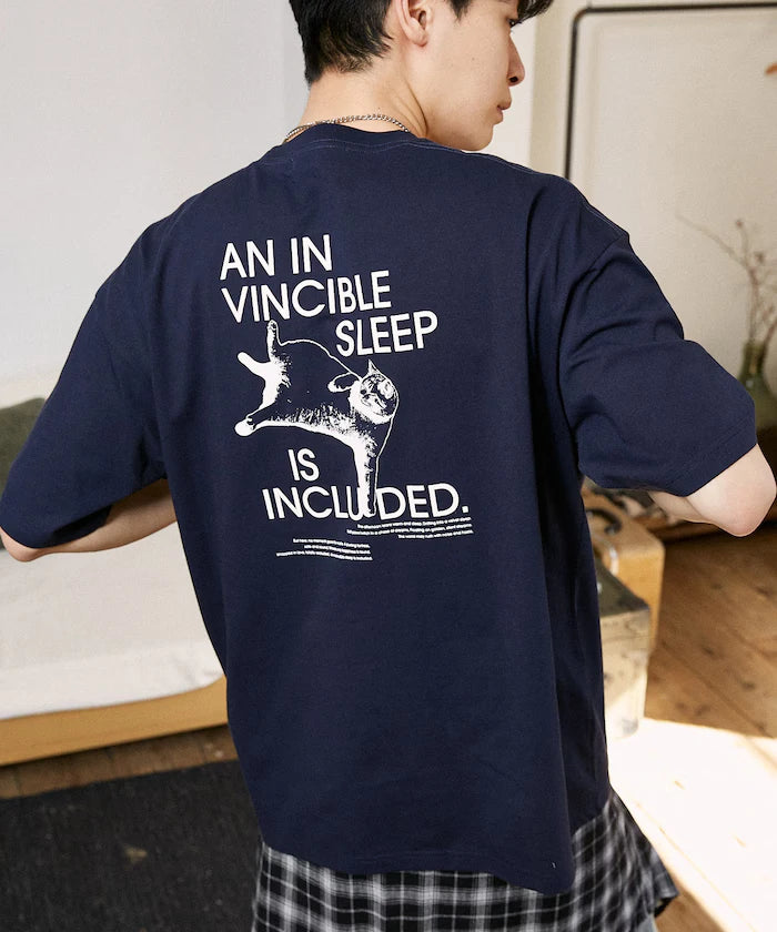 VINCIBLE SLEEP Cat Print T-Shirt Limited Edition