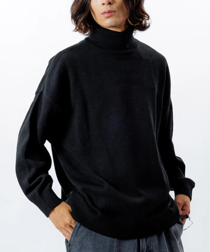 Relaxed Fit Easy Care Washable Turtleneck Knit