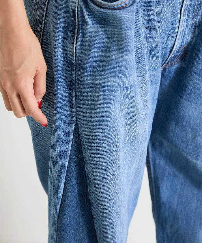 Vintage Remake Tuck Denim Pants