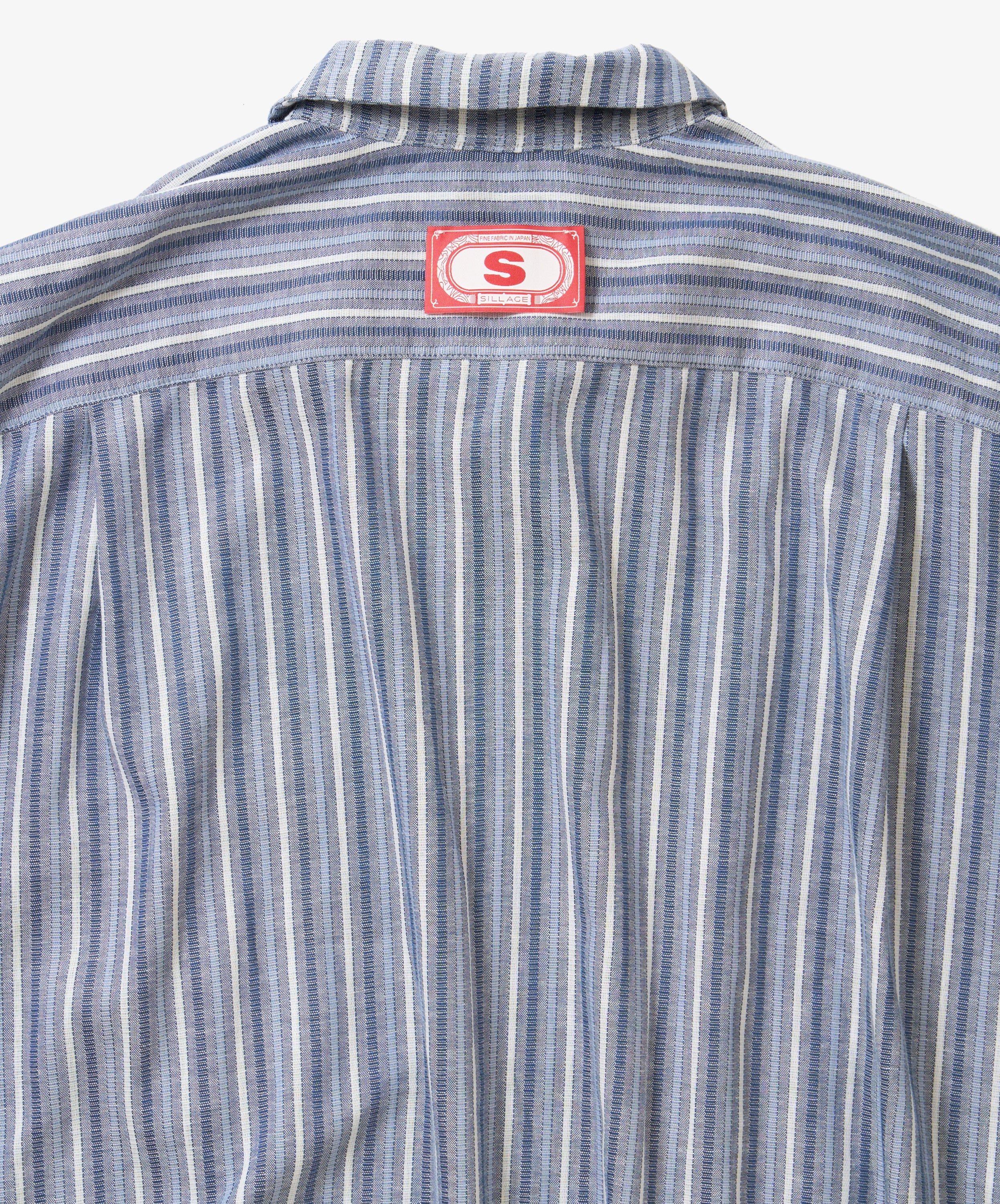 banshu ori ribbed shirts blue multi stripe
