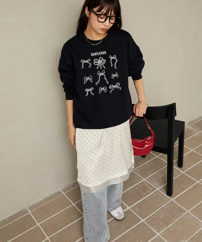 Ribbon Embroidery Crew Sweat Limited Edition