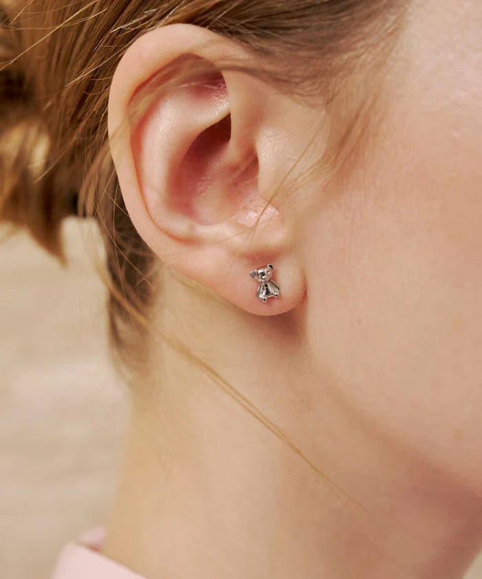 SILVER925 BEAR earrings [Limited Edition] / for both ears