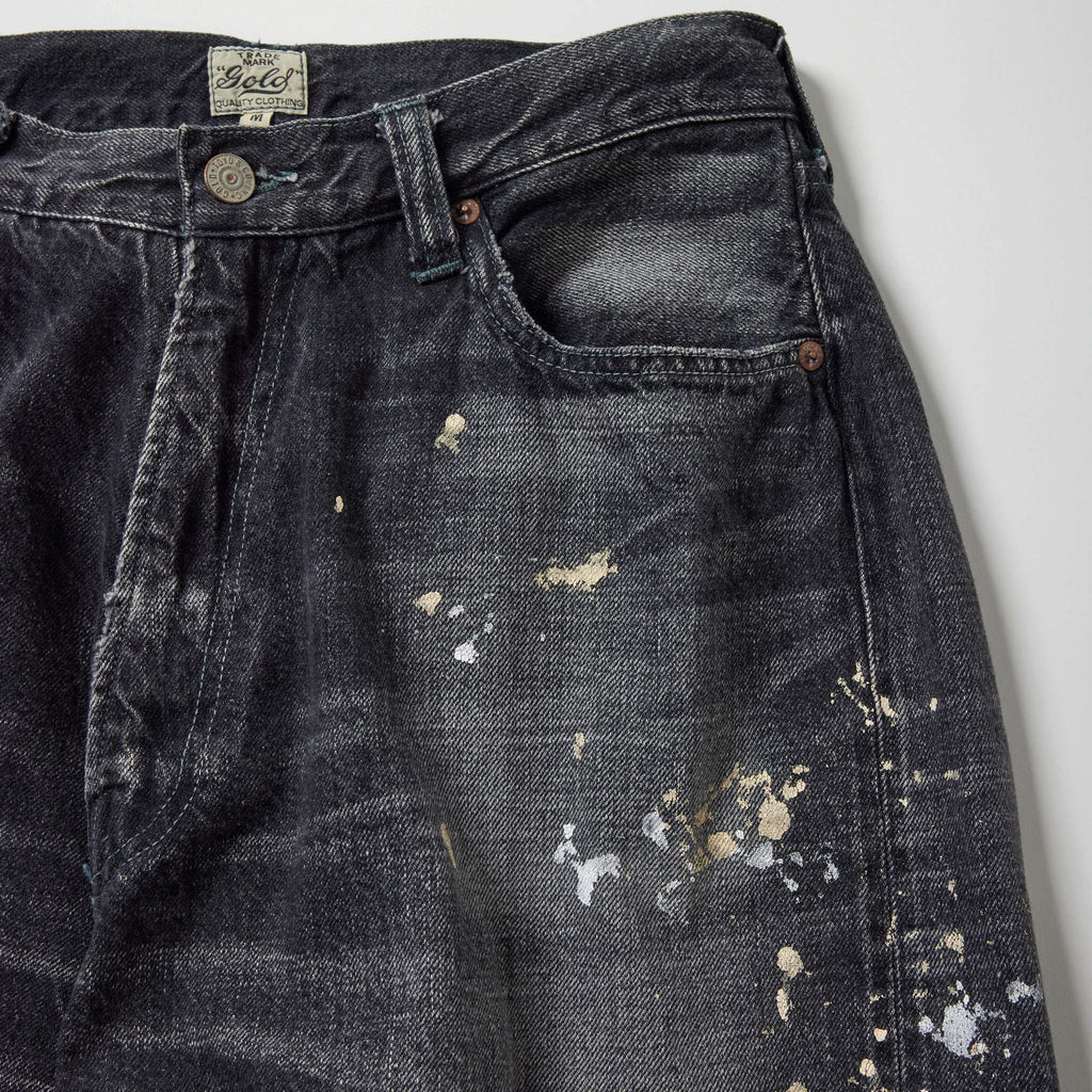 GL42581H / RECYCLED WASTE SUVIN COTTON YARN 11.5oz. DENIM 5POCKET BAGGY PANTS VINTAGE WASHED (ZIPPER FLY)